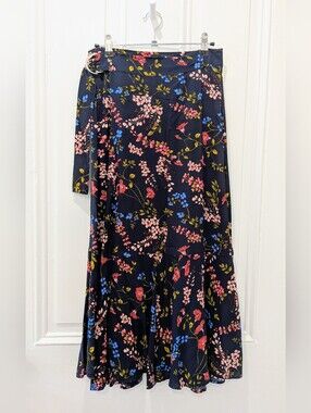Banana Republic Floral Wrap Maxi Skirt | 00 Petite